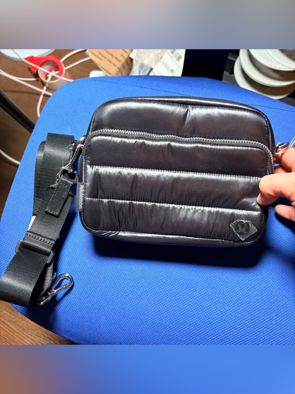 Lululemon Everywhere Crossbody Bag 2L Wunder Puff Black New With Tags.